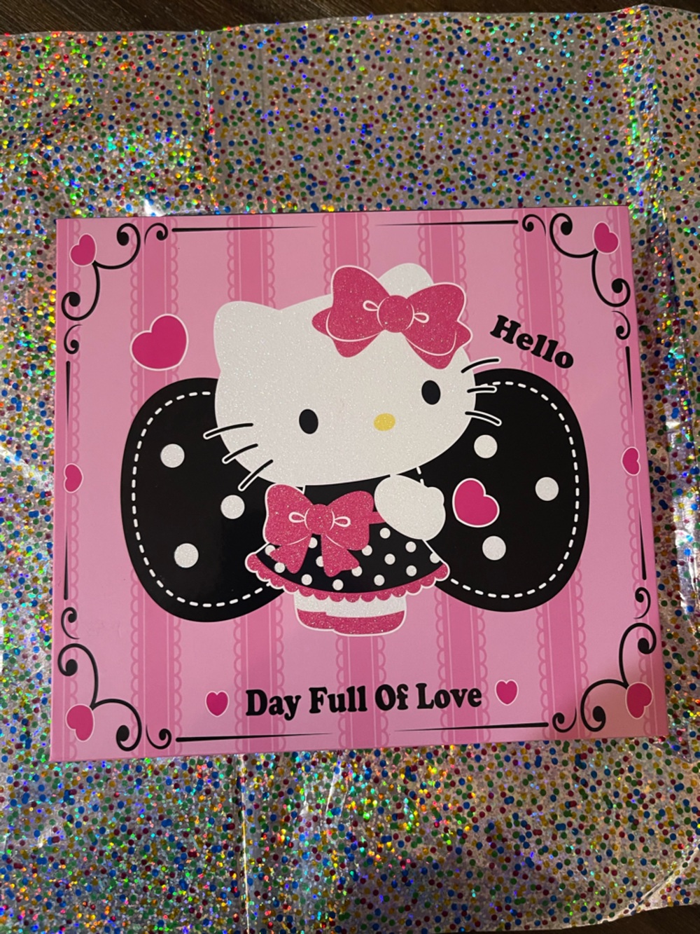 Pink makeup pallet Cute Bow Accent